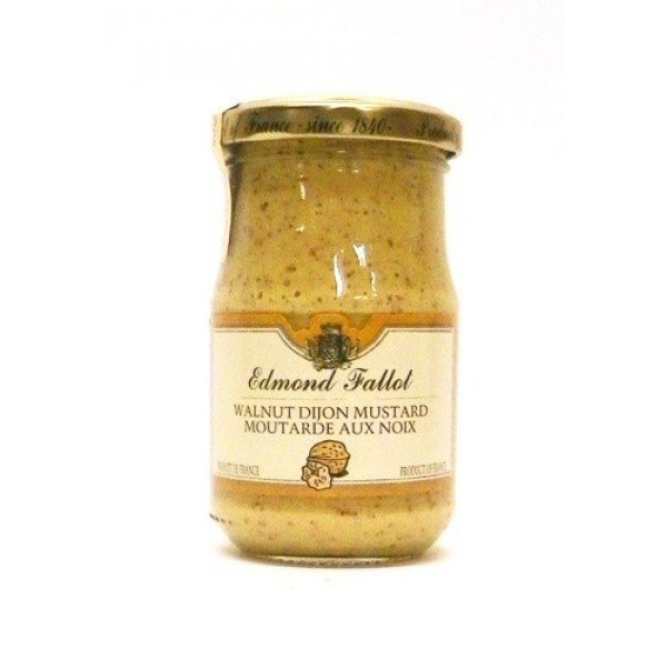 Fallot Walnut Mustard - Dijon Mustard with Nuts 7 oz Jar