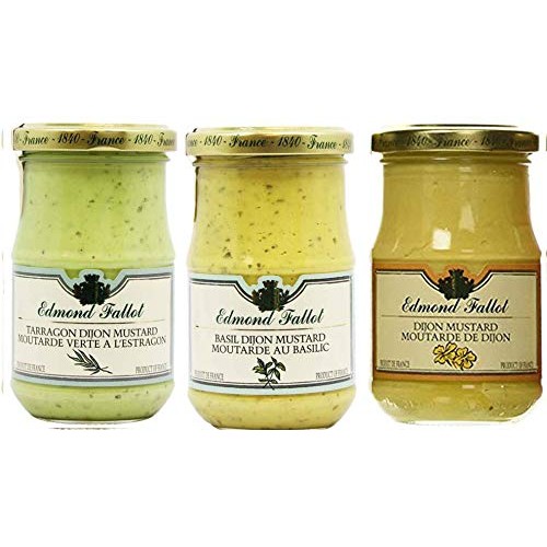 Edmond Fallot Mustard 3 Pack Assortment Of Three Popular Flavors
