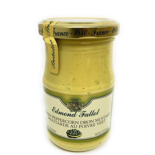 Edmond Fallot Mustards Green Peppercorn Dijon Mustard, 2 Pack
