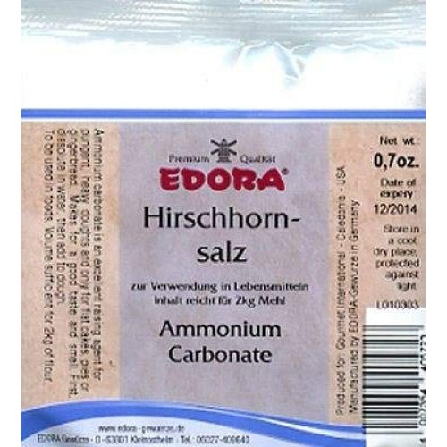 Edora Hirschhornsalz 20G Ammonium Carbonate