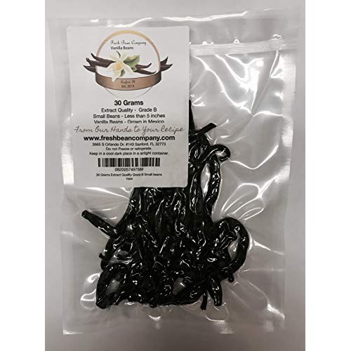 30 Grams Extract Grade B Small Mexican Vanilla Beans 30 Grams