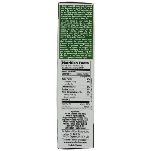 Edward &Amp; Sons Exotic Rice Toast, Jasmine Rice &Amp; Spring Onion, 2.