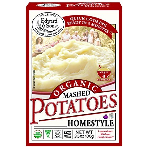 Edward &Amp; Sons Organic Mashed Potatoes Home Style, 3.5 Ounce Boxe