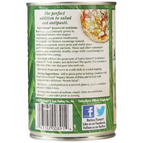 Native Forest Artichoke Hearts, Quartered, 14 Ounces