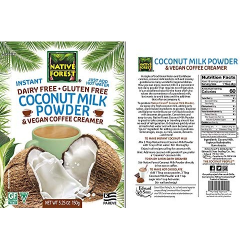 Native Forest Coconut Milk Powder, 5.25 Ounce Bags Pack Of 6