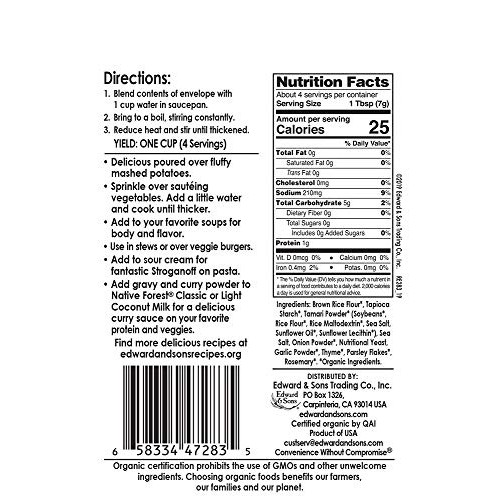 Roads End Organics Gluten Free Savory Herb Gravy, Mix, Organic,