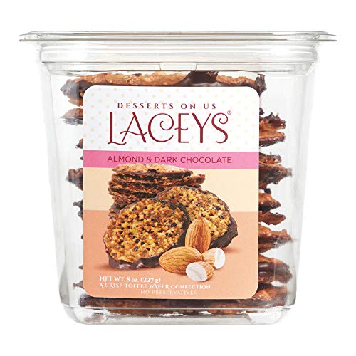 Laceys Cookies - Dark Chocolate Almond Lace Cookies with Toffee ... Laceys Cookies - Dark Chocolate Almond Lace Cookies with Toffee ...