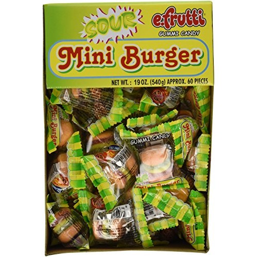 Sour Gummy Burger - Mini Gummi Hamburger 60 Pieces