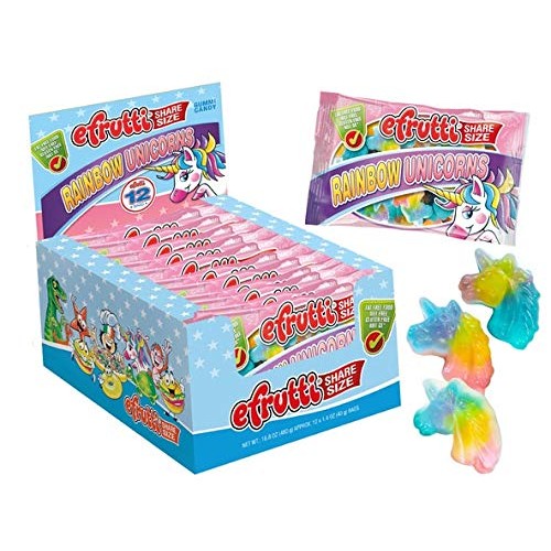 Efrutti Rainbow Unicorn Gummi Candy, Share Size 1.4 Ounce Bags -