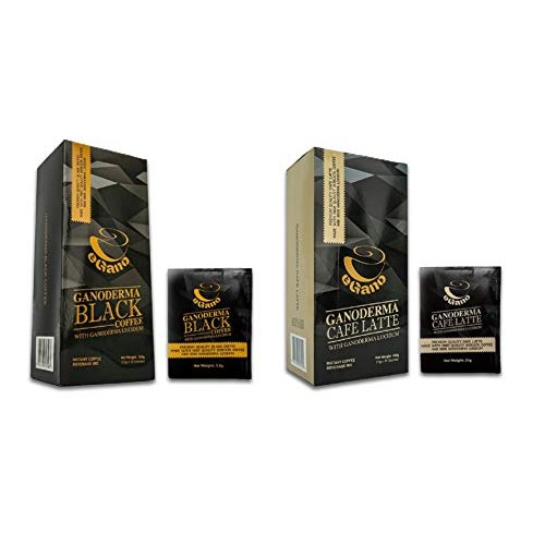 Mix-Set 2 Boxes eGano Premium Ganoderma Black Coffee 30 Sachets...
