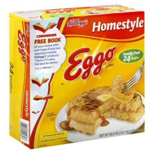 Eggo Waffles Homestyle Family Pack 24 Ct Pack Of 2