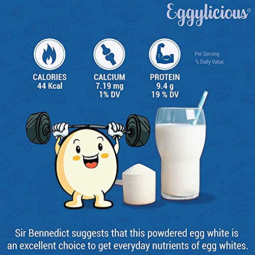 Eggylicious Egg White Albumin Powder, Dried Natural Protein Po