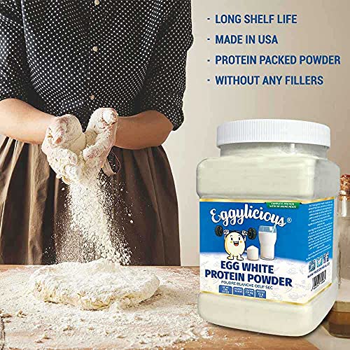 Eggylicious Egg White Albumin Powder, Dried Natural Protein Po