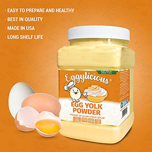 Eggylicious Egg Yolk Powder, Dried Natural Protein Powder, Made