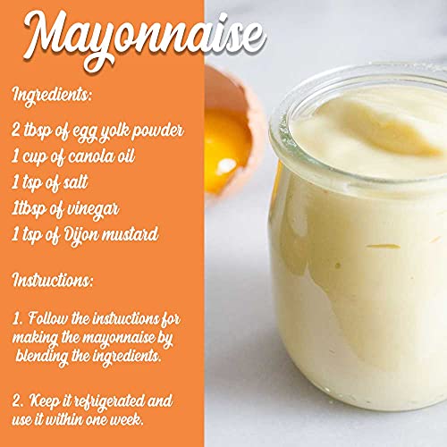 Eggylicious Egg Yolk Powder, Dried Natural Protein Powder, Made