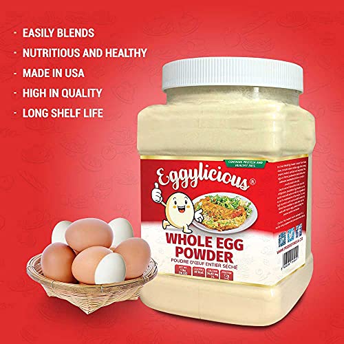 Eggylicious Whole Egg Powder, Dried Natural Protein Powder, Made