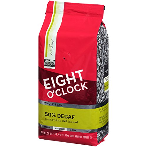 Eight Oclock Whole Bean Coffee, 50% Decaf, 36 Ounce