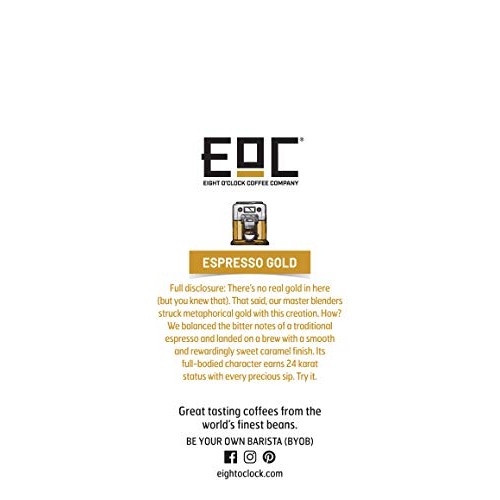 Eight Oclock Coffee Barista Blends Ground Coffee, Espresso Gold