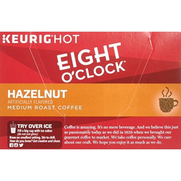 Eight OClock Coffee Hazelnut, Single-Serve Keurig K-Cup Pods, F...