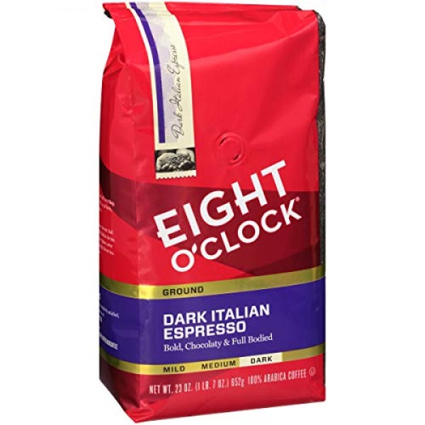 Eight Oclock Ground Coffee, Dark Italian Espresso, 23 Ounce