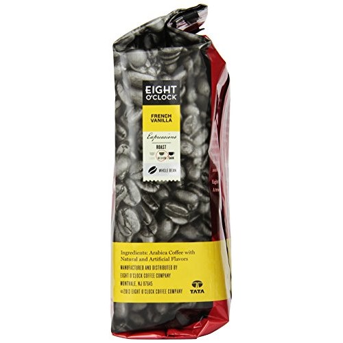 Eight Oclock Whole Bean Coffee, French Vanilla, 11 Ounce Pack