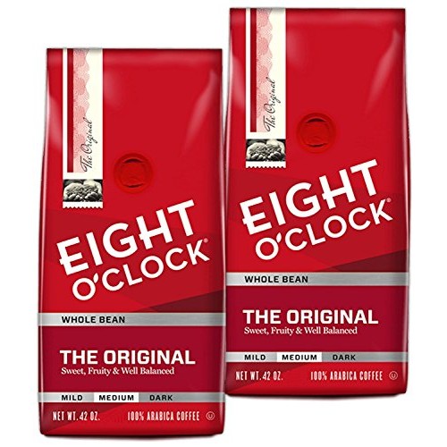 Eight Oclock Coffee, Original Whole Bean, 42-Ounce Package, Pac