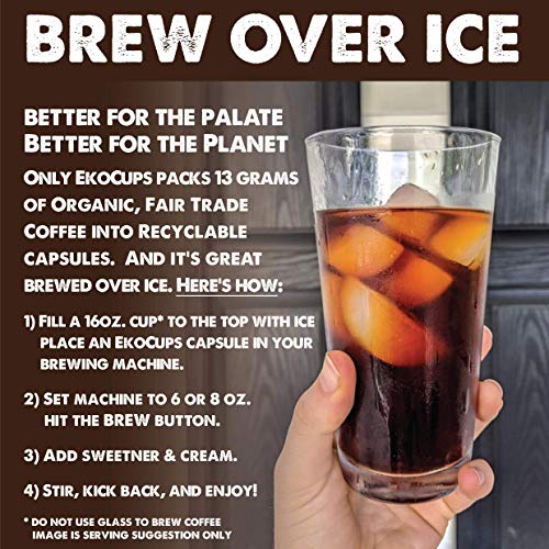 Ekocups Artisan Organic Espresso Roast Hot Or Iced Coffee, In Re