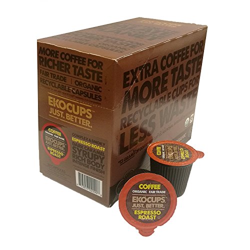 Ekocups Artisan Organic Espresso Roast Hot Or Iced Coffee, In Re
