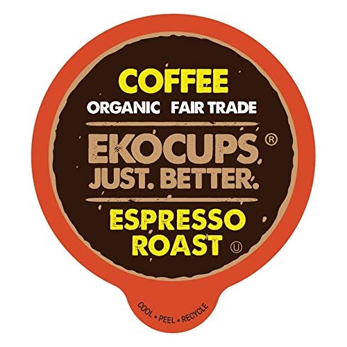 Ekocups Artisan Organic Espresso Roast Hot Or Iced Coffee, In Re