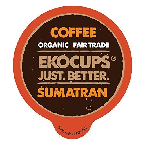 Ekocups Artisan Organic Sumatran Coffee Pods, Organic Fair Trade