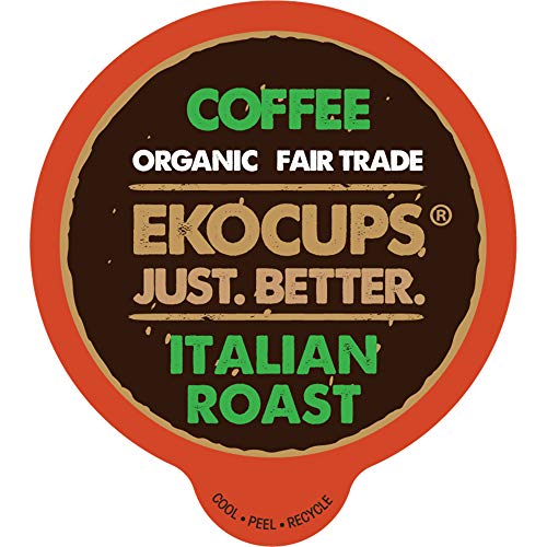 Ekocups Organic Coffee Pods, Italian Roast Coffee, Dark Roast Co