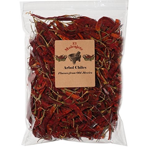 Arbol Chile Whole Dried Arbol Chile - 8 Oz- El Molcajete Brand F