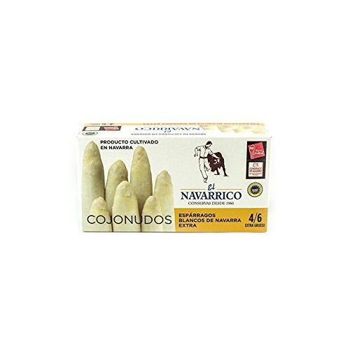 El Navarrico. Extra Thick White Asparagus Spears. 4-6 Units Per