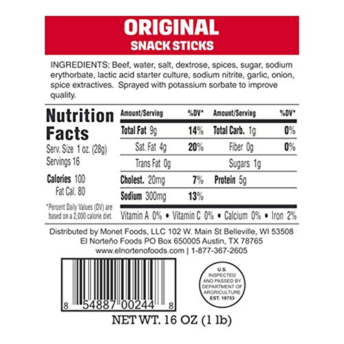 Bulk Original Beef Sticks - One Pounder Beef Jerky Sticks By E Bulk Original Beef Sticks - One Pounder Beef Jerky Sticks By E