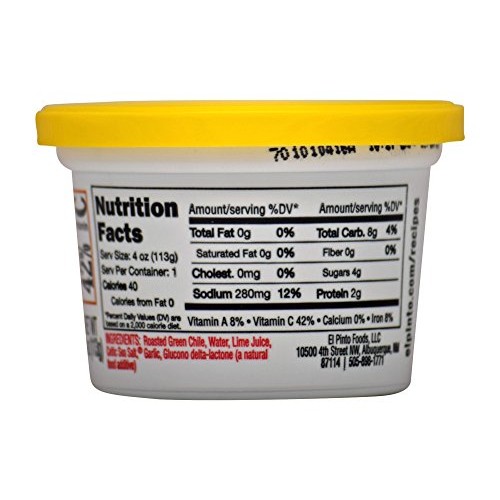 El Pinto Medium Roasted Green Chile Chopped 4 Ounce, 6 Pack