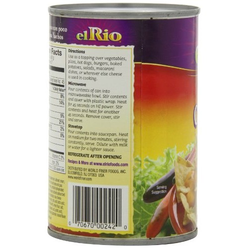 El Rio Mild Nacho Cheese Sauce, 15-Ounce Can Pack Of 12