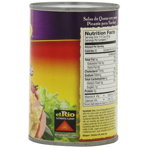 El Rio Mild Nacho Cheese Sauce, 15-Ounce Can Pack Of 12