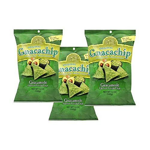 El Sabroso Guacamole Tortilla Chips 12 Oz. Bags 3 Bags