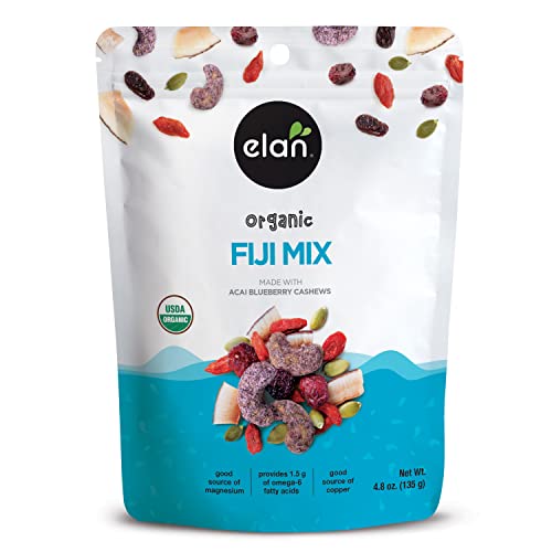 Elan Fiji Mix Organic Snack, Trail Mix, 4.8 oz, Cranberries, Goj...