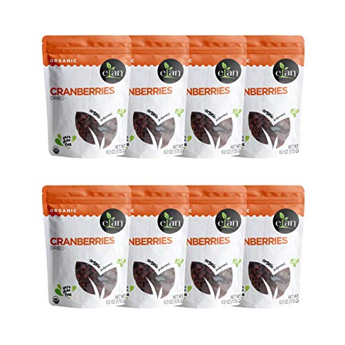 Elan Organic Dried Cranberries 8 Pack, 49.6 Oz