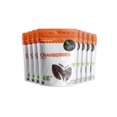 Elan Organic Dried Cranberries 8 Pack, 49.6 Oz
