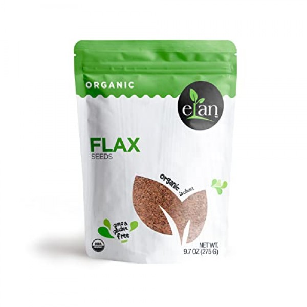 Elan Organic Flax Seeds 8 Pack, 77.6 Ounce