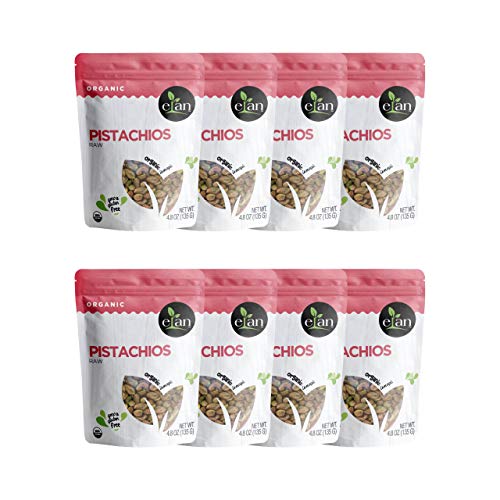Elan Organic Raw Pistachios 8 Pack, 38.4 Oz