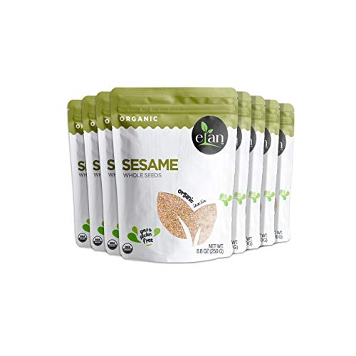 Elan Organic Whole Sesame Seeds 8 Pack, 70.4 Oz