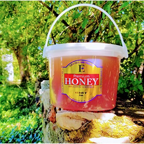 Elden Foods Raw Honey - Unfiltered 100% Pure Honey, Large 80 Oz
