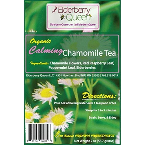 Calming Chamomile Loose Leaf Tea - Red Raspberry Leaf, Peppermin
