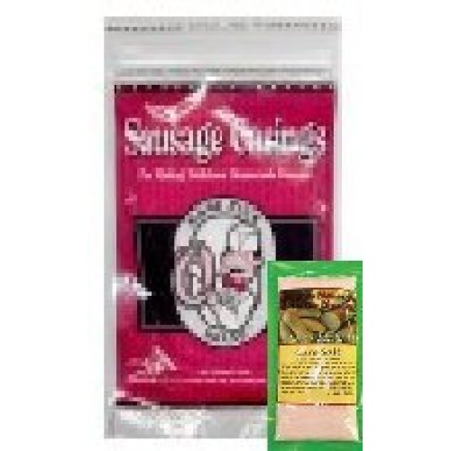 Curing Salt #1 4 Oz. And Sausage Link Natural Hog Casings 33-36