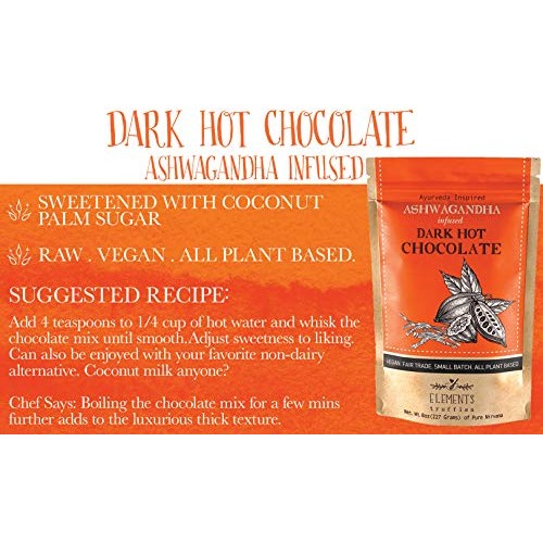 Elements Truffles Ashwagandha Dark Hot Chocolate -Heavy Metal Te...