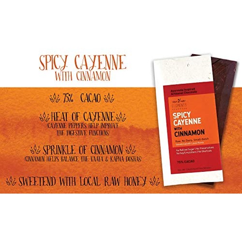 Elements Truffles Spicy Cayenne Chocolate Bar With Cinnamon - Da