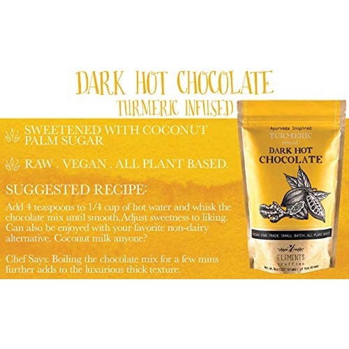 Elements Truffles Turmeric Dark Hot Chocolate -Heavy Metal Teste...